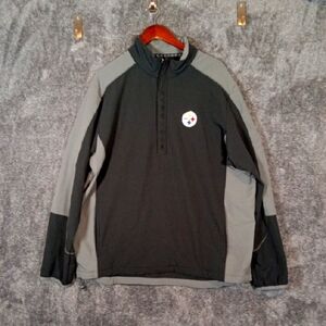 NFL Pittsburgh Stellers Performance 1/3 Zip Long Sleeve Football Mens 2X
